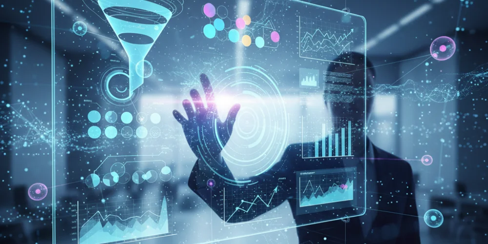 digital marketing analytics dashboard showing campaign performance data