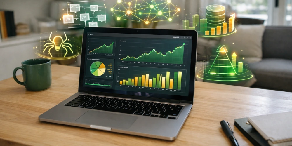 search engine optimization SEO ranking analytics and organic traffic growth illustration
